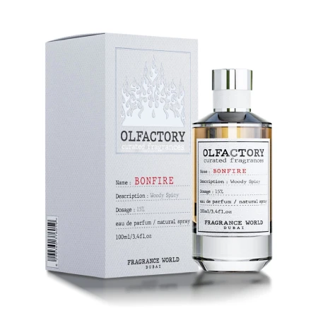 Frasco de perfume Olfactory Bonfire Fragrance World 100ml