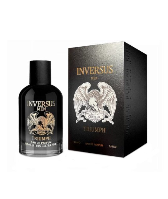 Frasco e caixa de Inversus Triumph da Chatler, perfume para homem de 100 ml