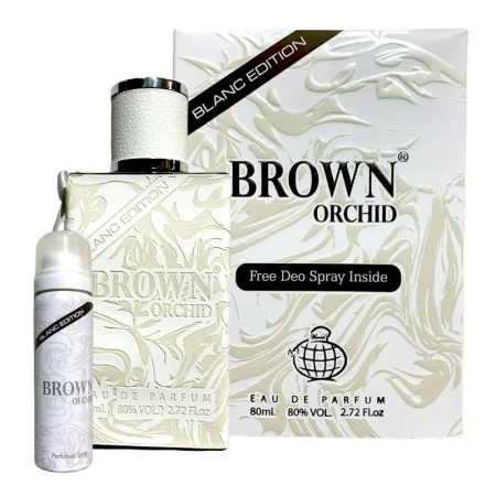 Brown Orchid Blanc Edition 80ml + Desodorante 50ml Fragrance World - Perfume Unisex