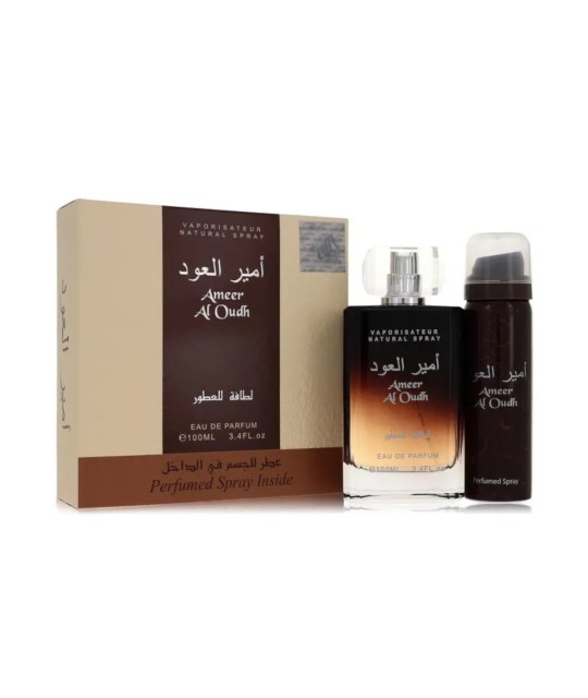 Ameer Al Oudh 100ml + Desodorante 50ml Lattafa - Perfume Unissexo